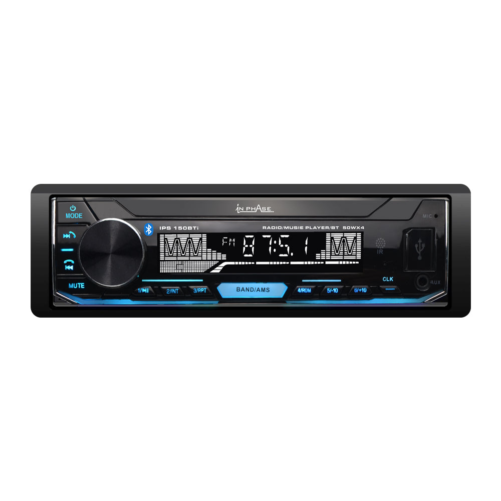 In Phase IPS-150BTI Mechless Digital Media Player with Bluetooth USB, SD Card, AUX, Shallow Fit and Remote