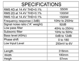 IN PHASE IPA3100D – 1,500W RMS 1Ω MONO CLASS D SUBWOOFER AMPLIFIER