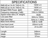 IN PHASE IPA8804D – 600W RMS 2Ω 4-CHANNEL CLASS D AMPLIFIER