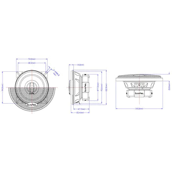 In Phase XTC17.2 17cm 250 Watts 2-Way Rotary Tweeter Car Door/Shelf Speakers