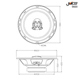 Juice S620 6.5 Inch 17cm 2-Way Coaxial Car Door or Parcel Shelf Speaker Upgrade, Efficient Power Handling, 300Watts Peak Power, Black