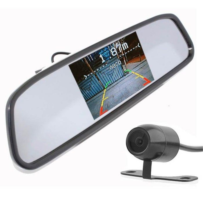 In Phase DINY603B-W Wireless rear view mirror visual parking aid with camera
