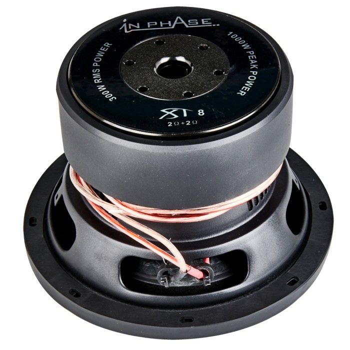 In Phase XT-8 Kevlar Cone 2 Ohm Dual Voice Coil 1000W Peak Power Subwoofer